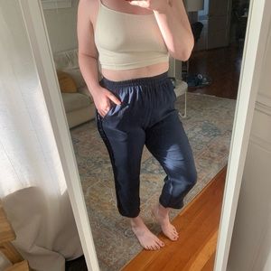 ANTHROPOLOGIE | Navy Blue Silky Joggers NWT